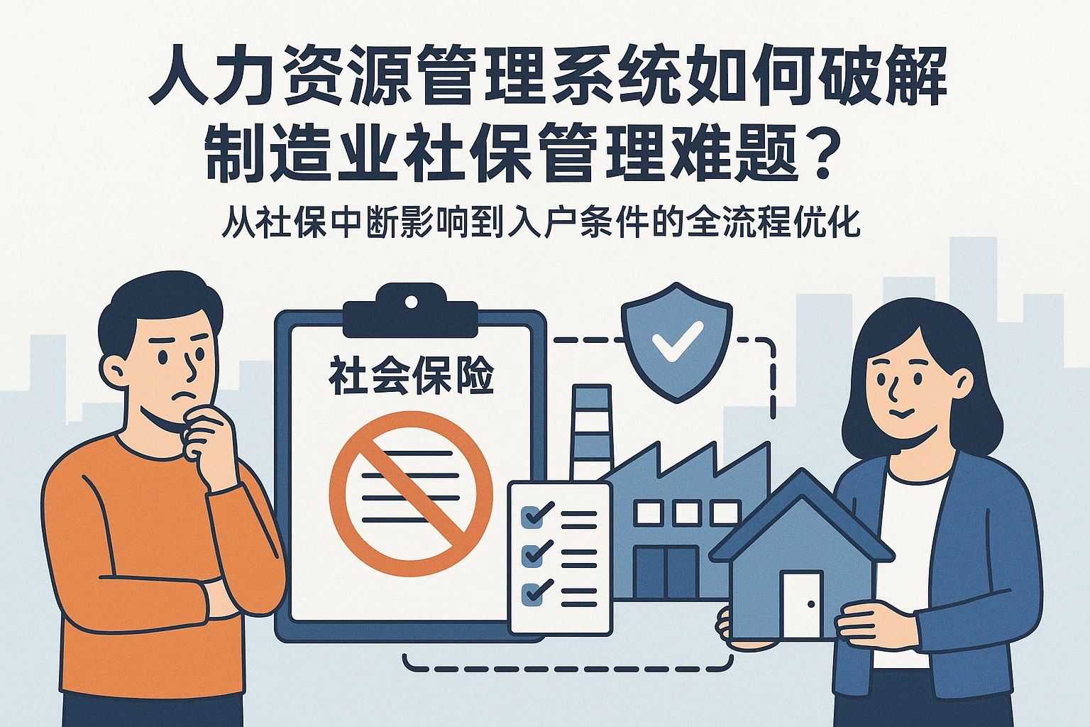 人力资源管理系统如何破解制造业社保管理难题？从社保中断影响到入户条件的全流程优化
