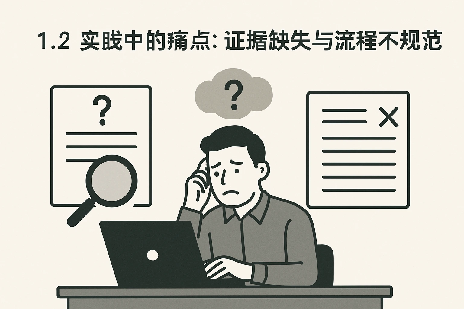 1.2 实践中的痛点:证据缺失与流程不规范