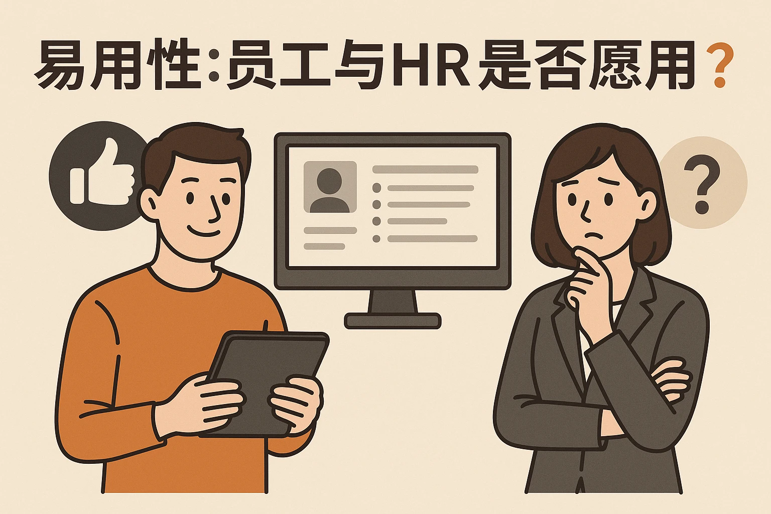 2. 易用性:员工与HR是否「愿意用」?