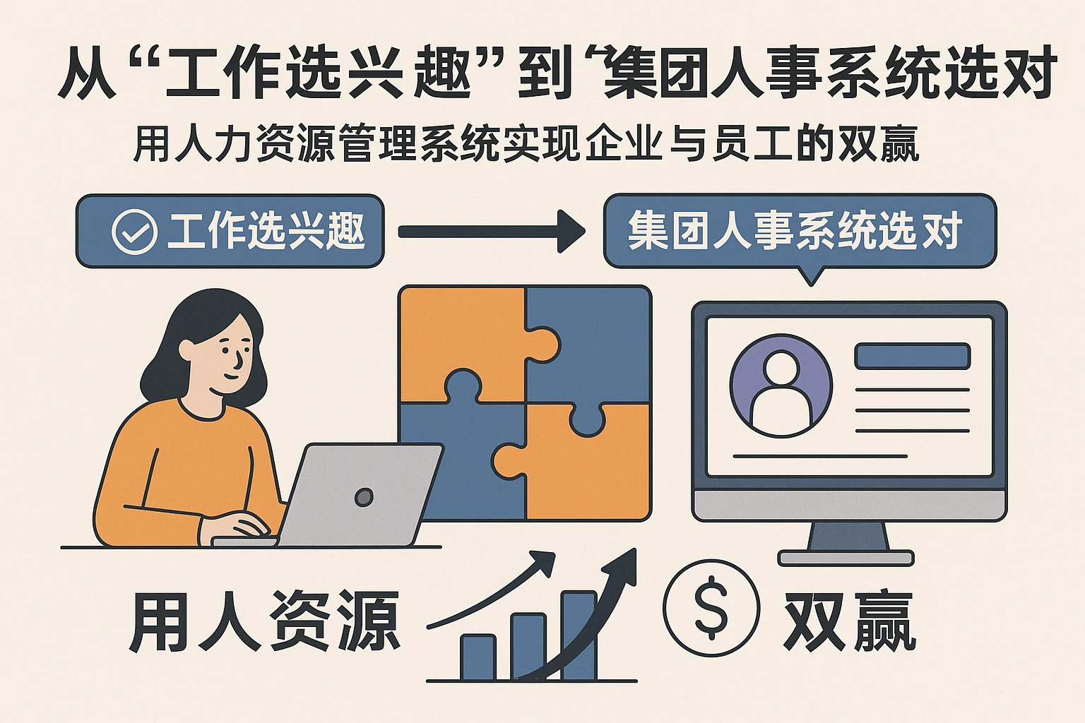 从“工作选兴趣”到“集团人事系统选对”：用人力资源管理系统实现企业与员工的双赢