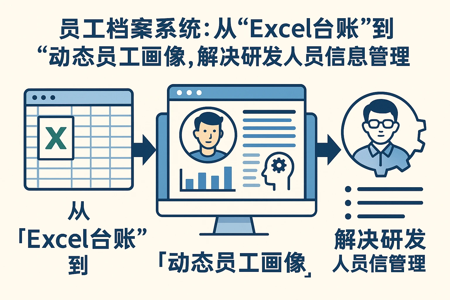 (一)员工档案系统:从“Excel台账”到“动态员工画像”,解决研发人员信息管理难题