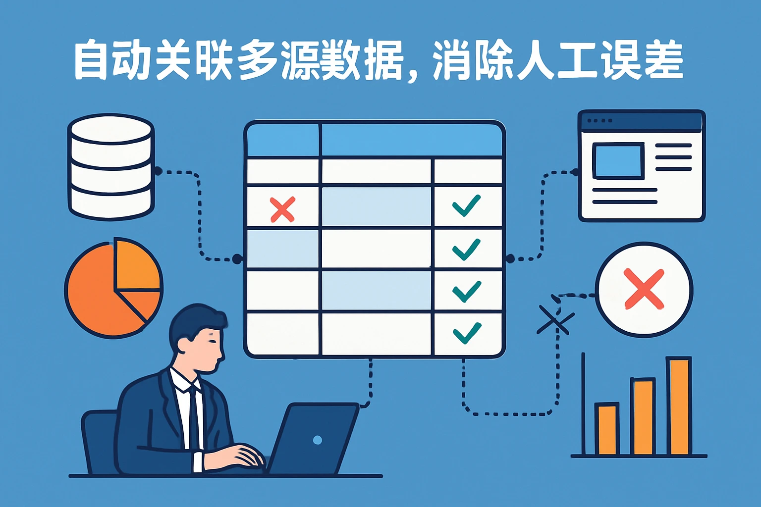 2. 自动关联多源数据，消除人工误差