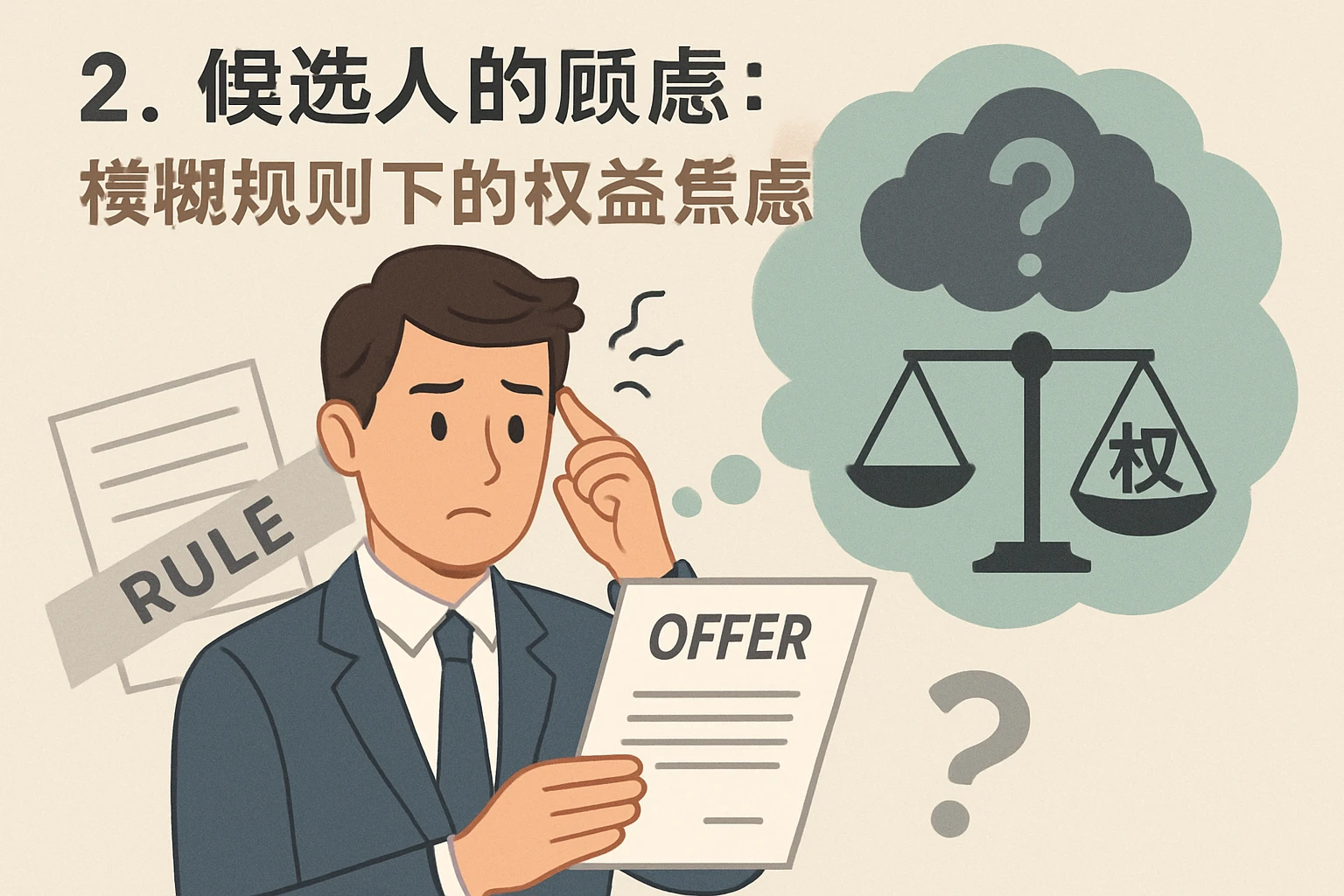 2. 候选人的顾虑:模糊规则下的权益焦虑