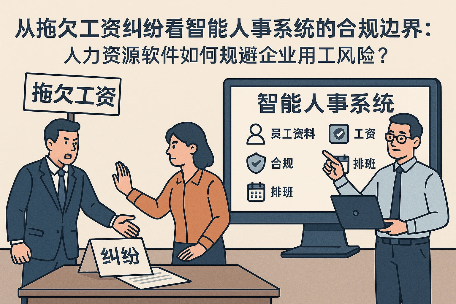 从拖欠工资纠纷看智能人事系统的合规边界:人力资源软件如何规避企业用工风险?