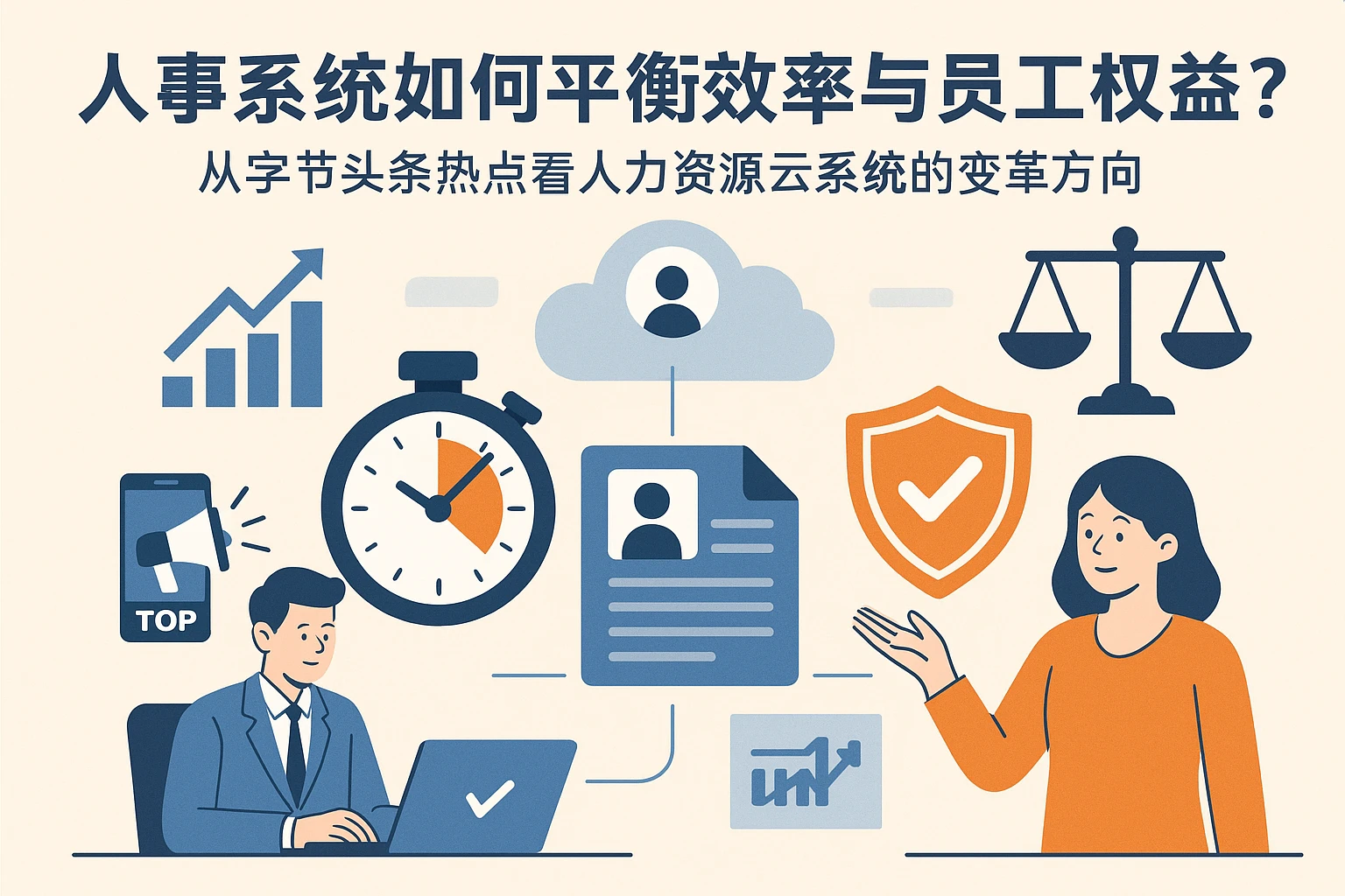 人事系统如何平衡效率与员工权益?从字节头条热点看人力资源云系统的变革方向
