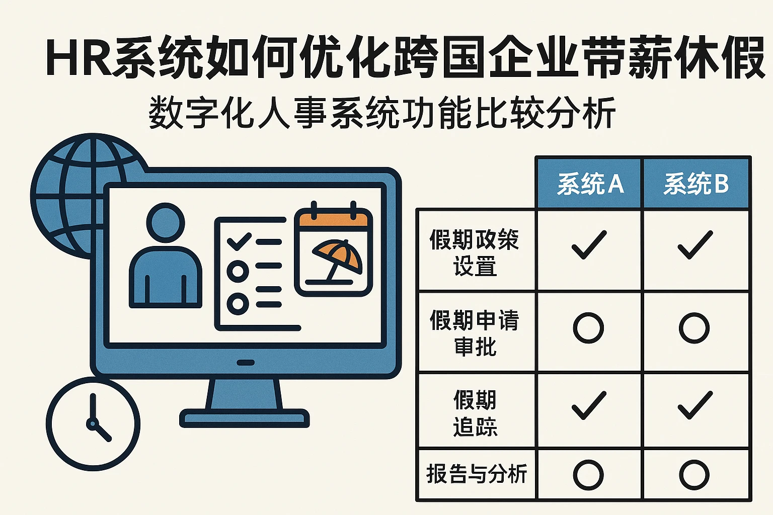 HR系统如何优化跨国企业带薪休假管理：数字化人事系统功能比较分析