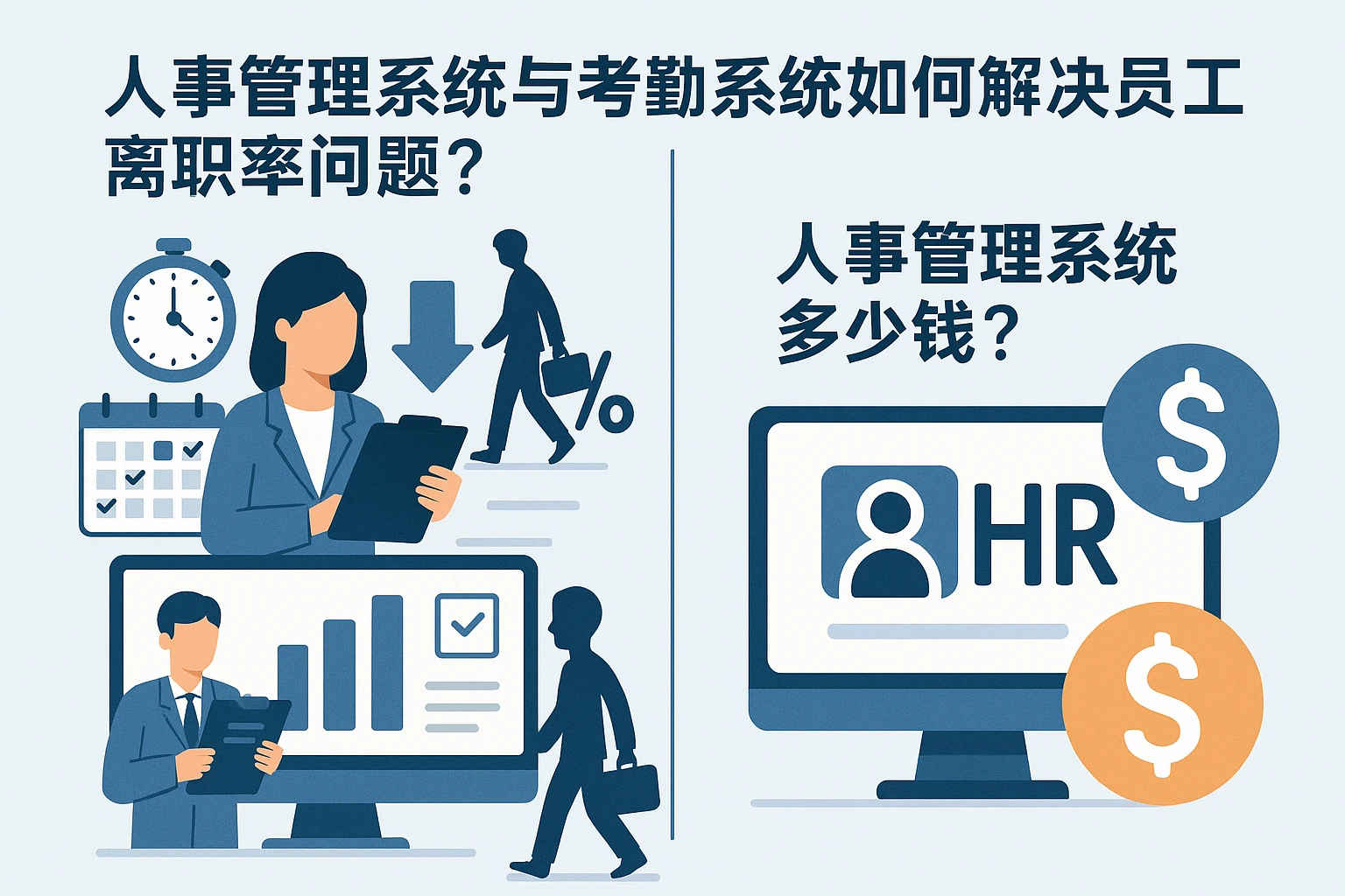 人事管理系统与考勤系统如何解决员工离职率问题？人事管理系统多少钱？