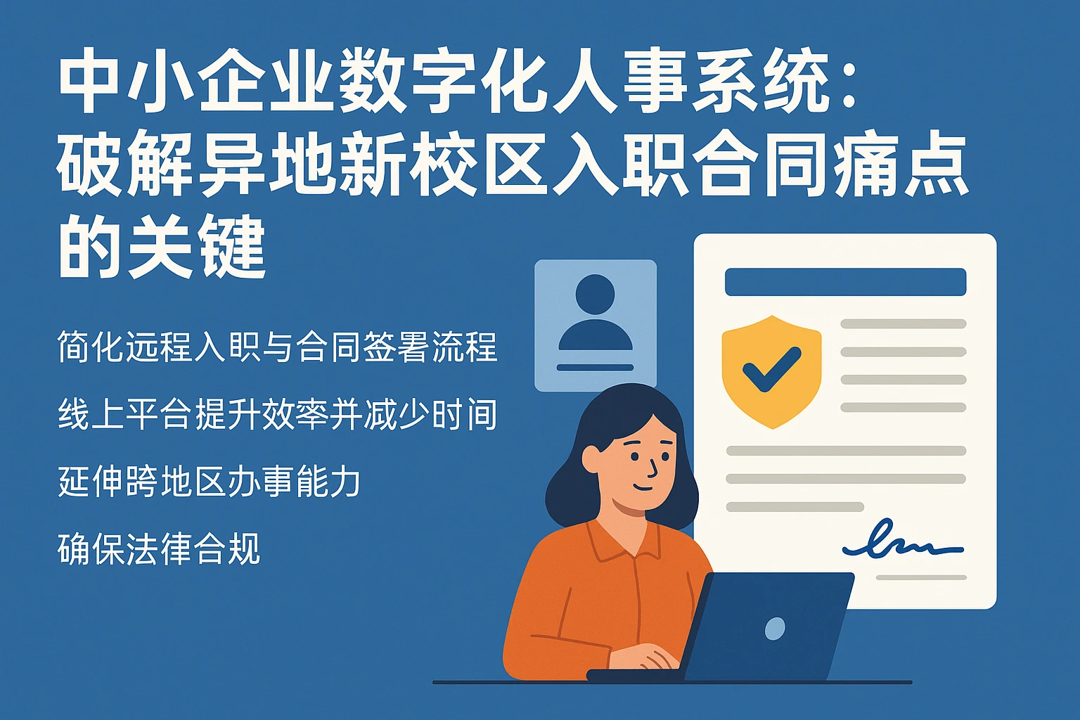中小企业数字化人事系统：破解异地新校区入职合同痛点的关键