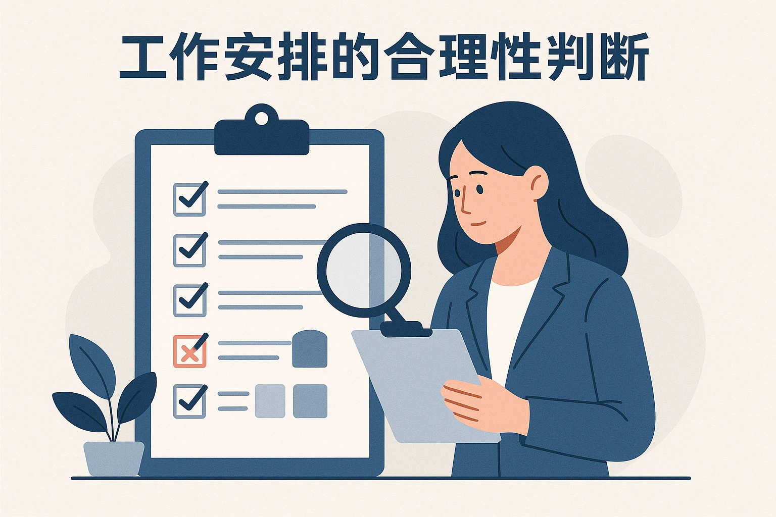 2. 工作安排的合理性判断