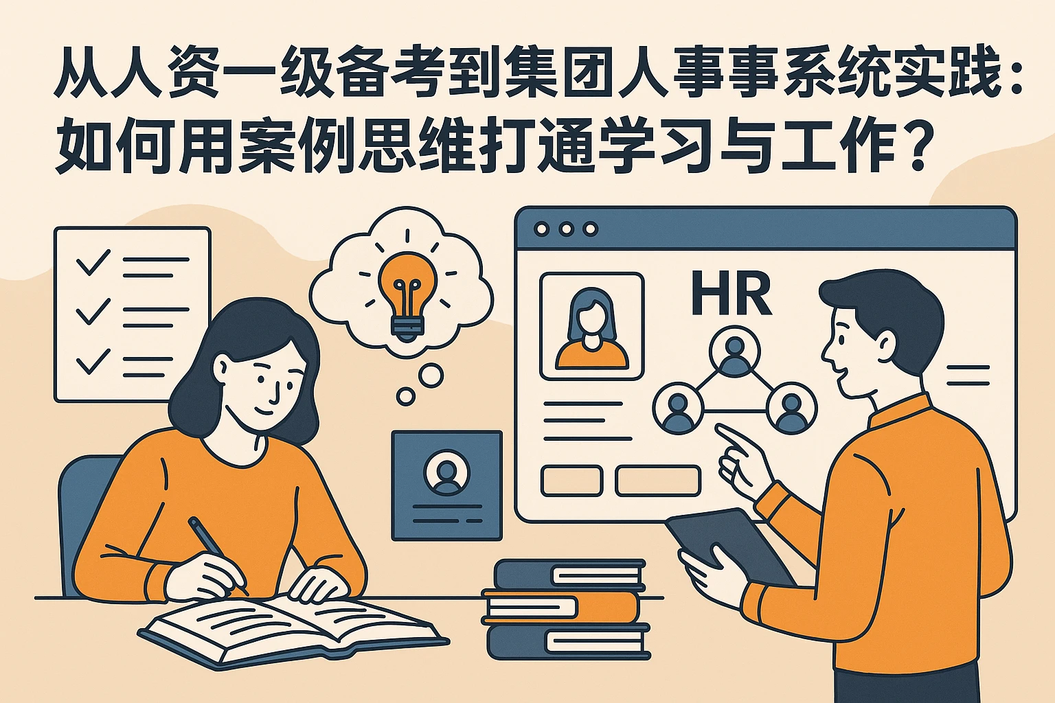 从人资一级备考到集团人事系统实践：如何用案例思维打通学习与工作？