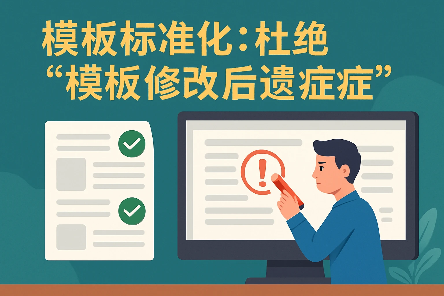 2. 模板标准化：杜绝“模板修改后遗症”