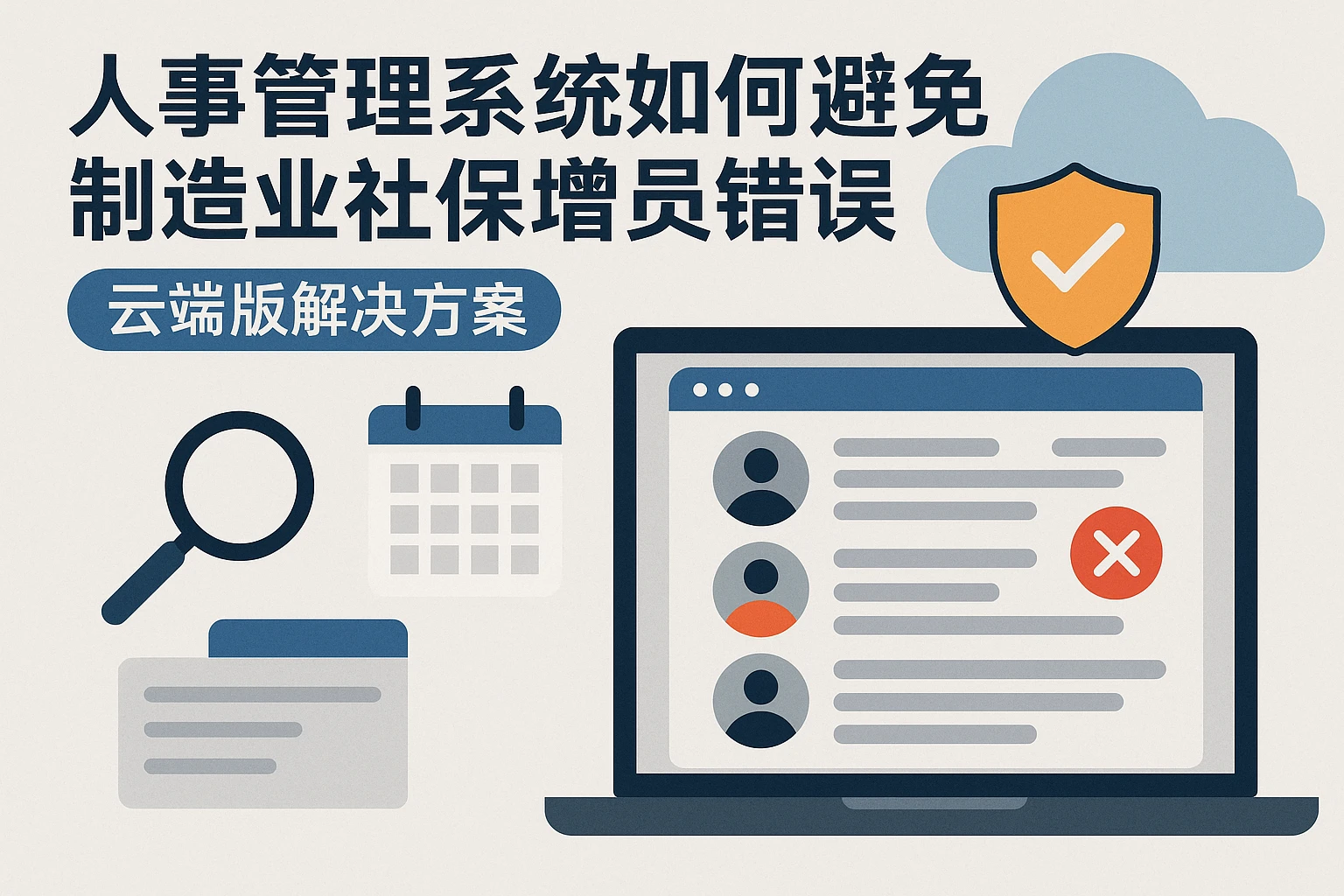 人事管理系统如何避免制造业社保增员错误 - 云端版解决方案