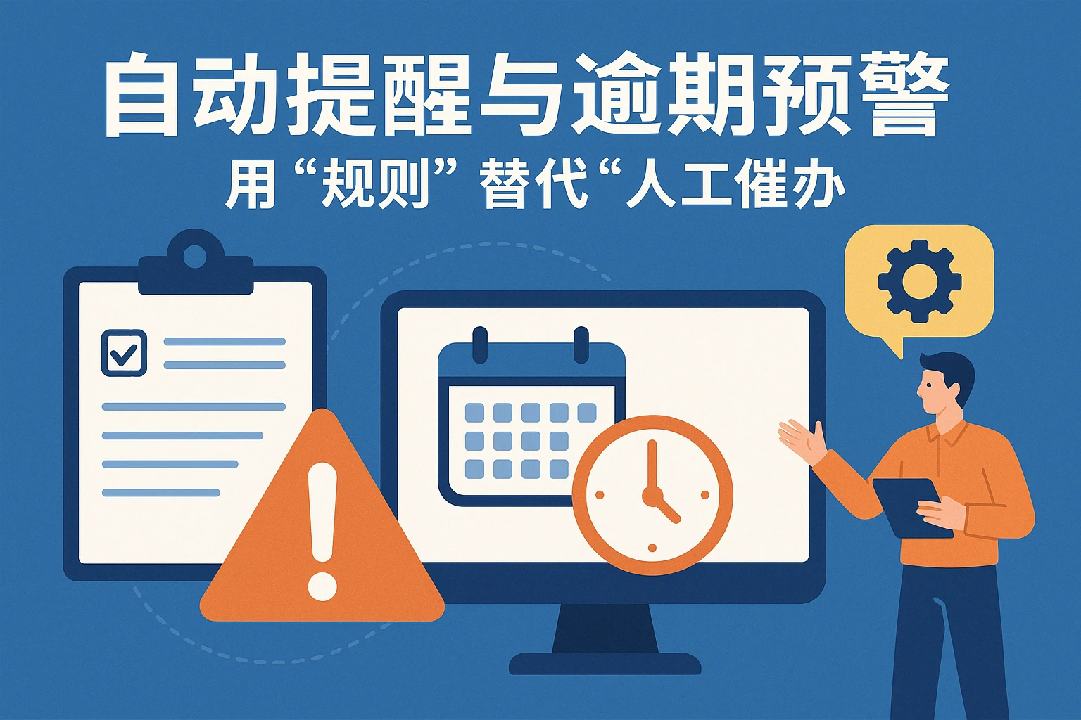 1. 自动提醒与逾期预警：用“规则”替代“人工催办”
