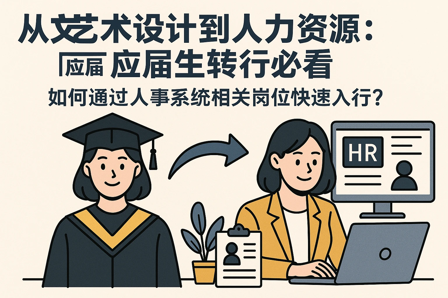 从艺术设计到人力资源：应届生转行必看——如何通过人事系统相关岗位快速入行？
