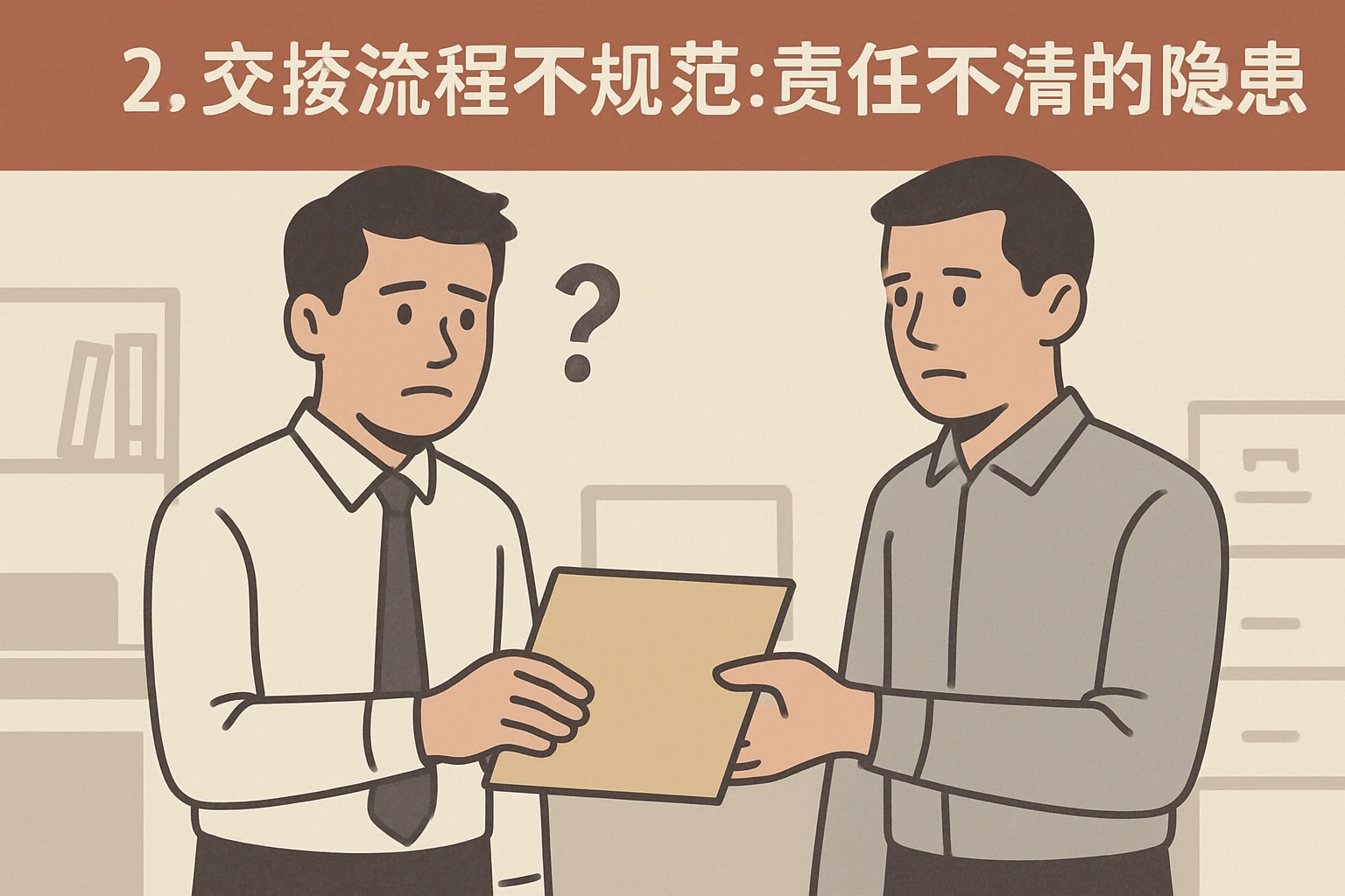 2. 交接流程不规范：责任不清的隐患