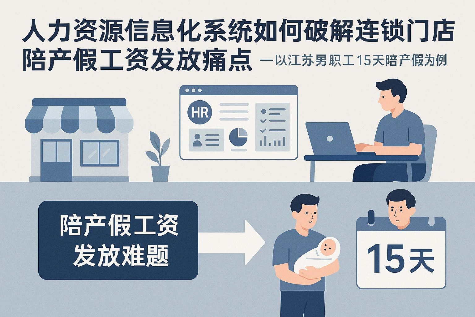 人力资源信息化系统如何破解连锁门店陪产假工资发放痛点——以江苏男职工15天陪产假为例