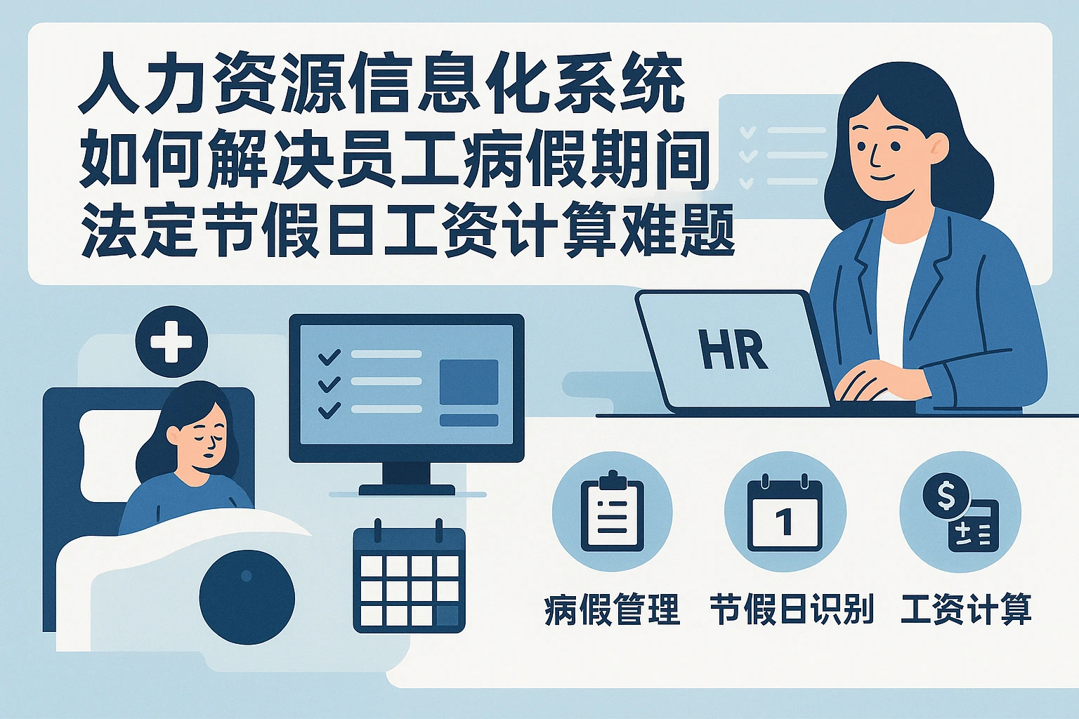人力资源信息化系统如何解决员工病假期间法定节假日工资计算难题