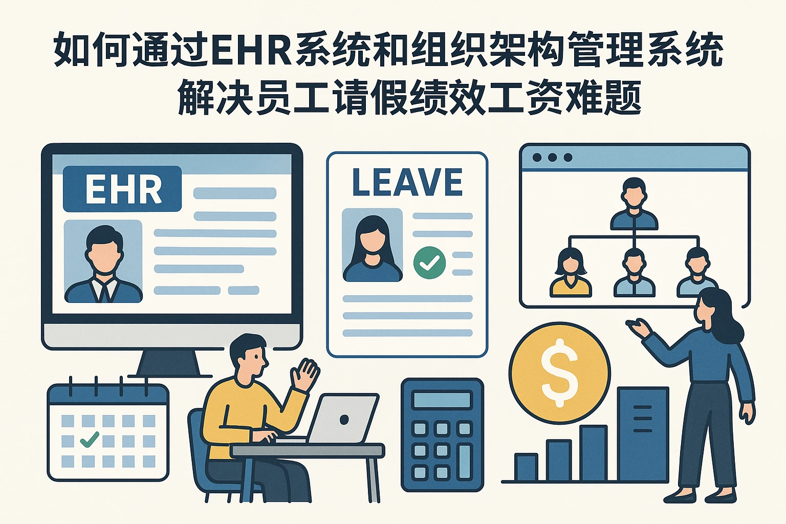 如何通过EHR系统和组织架构管理系统解决员工请假绩效工资难题
