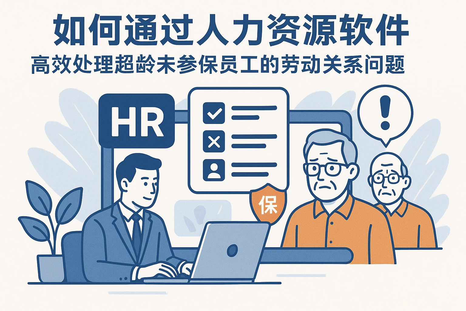 如何通过人力资源软件高效处理超龄未参保员工的劳动关系问题