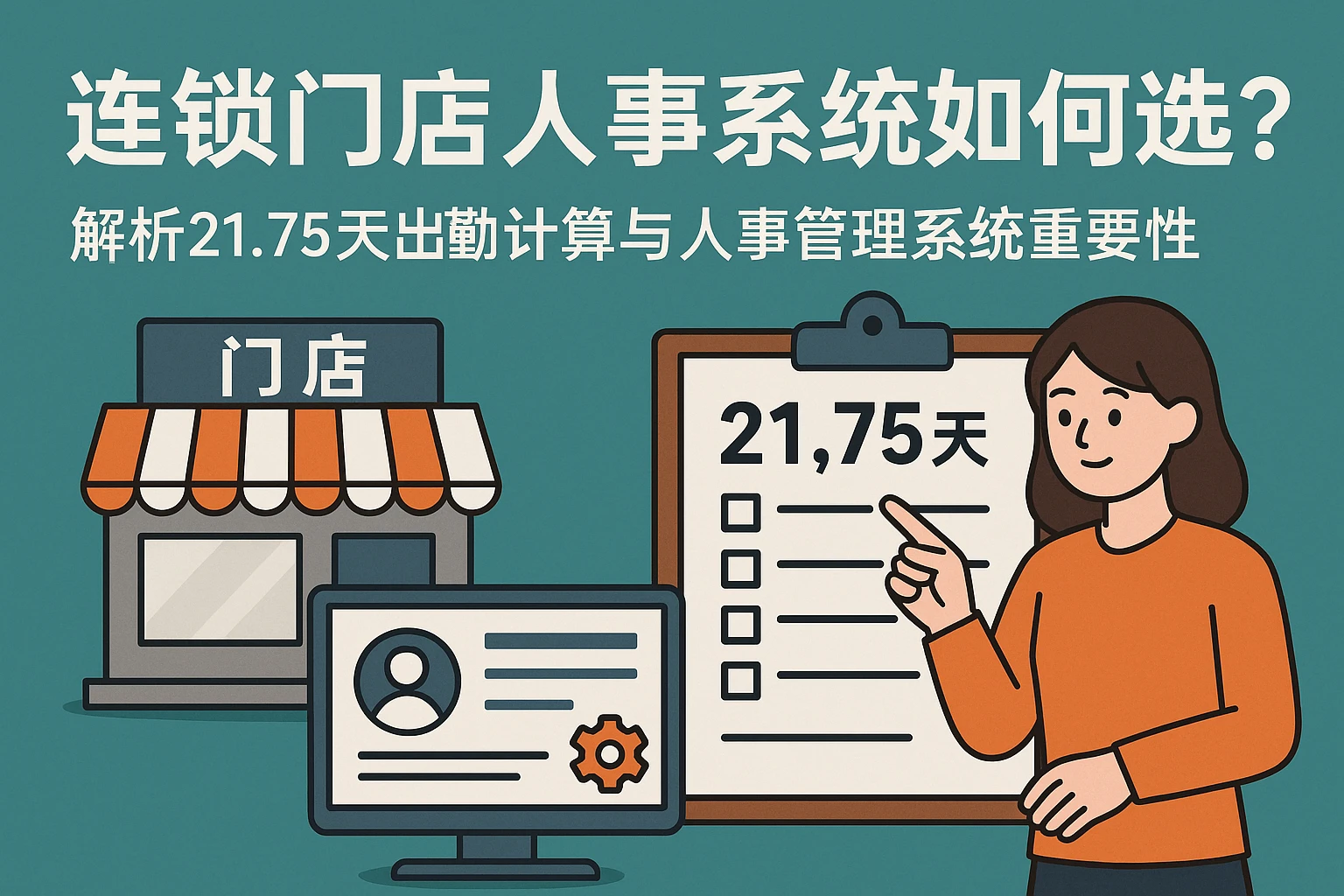 连锁门店人事系统如何选择?解析21.75天出勤计算与人事管理系统的重要性