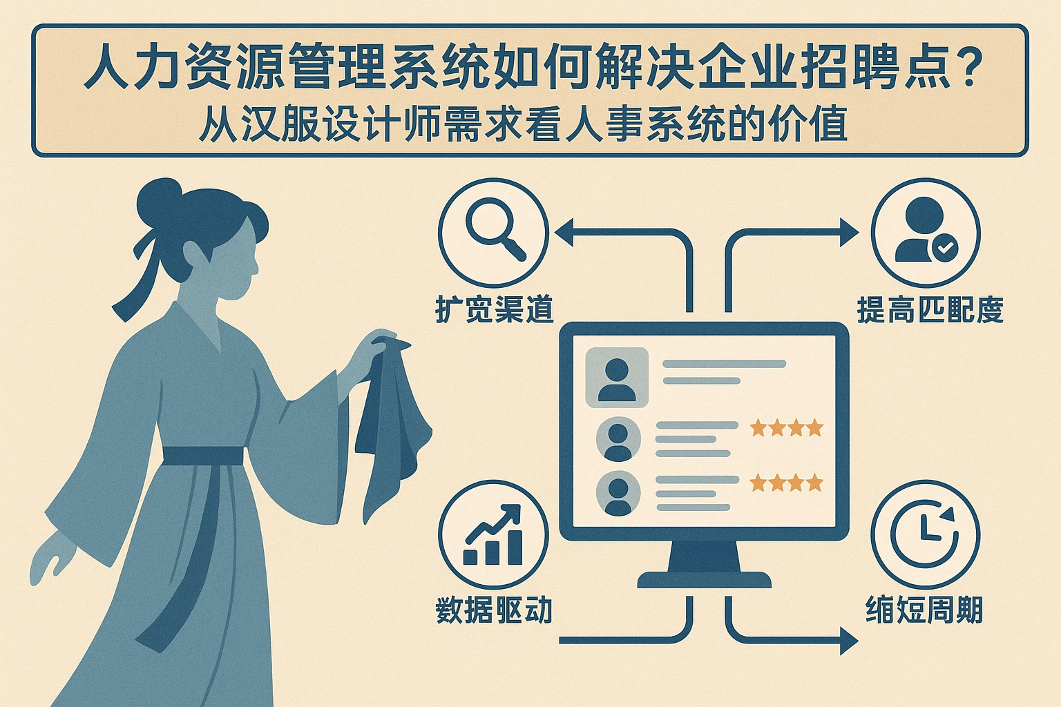 人力资源管理系统如何解决企业招聘痛点?从汉服设计师需求看人事系统的价值