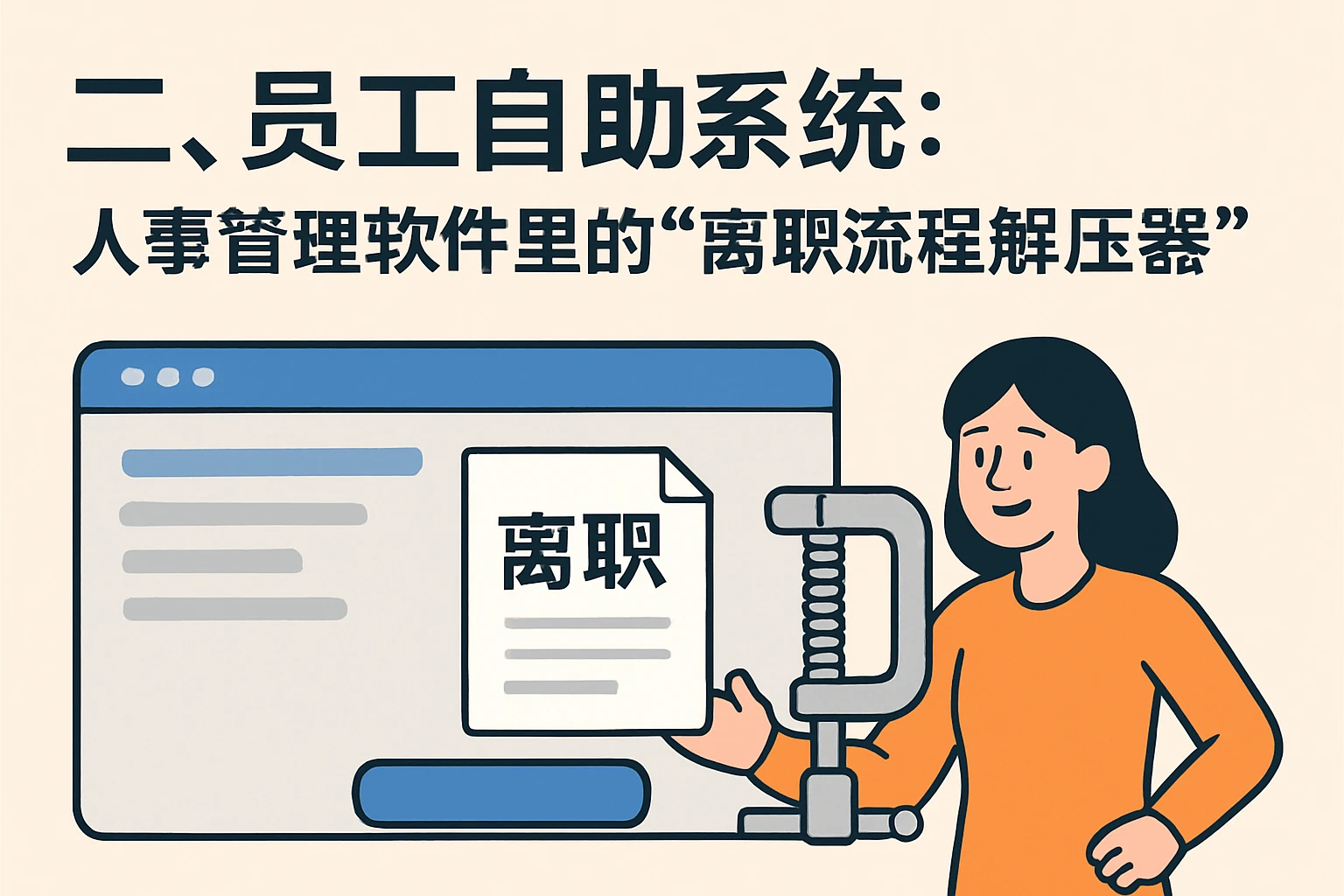 二、员工自助系统:人事管理软件里的“离职流程解压器”