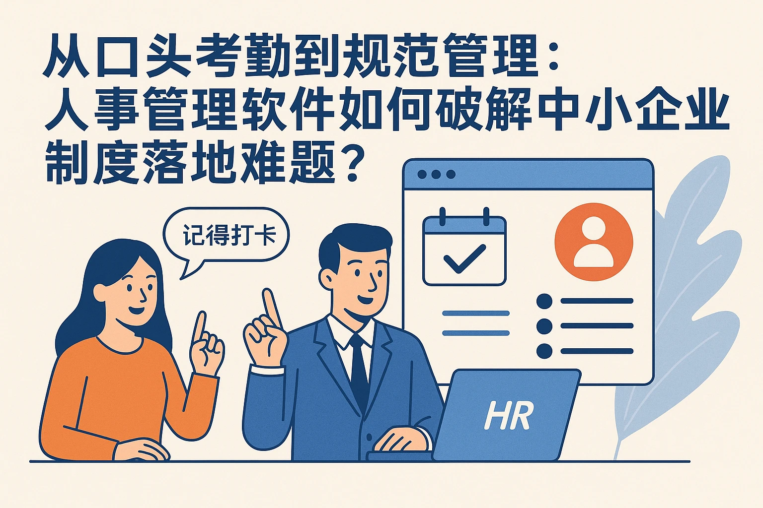 从口头考勤到规范管理：人事管理软件如何破解中小企业制度落地难题？