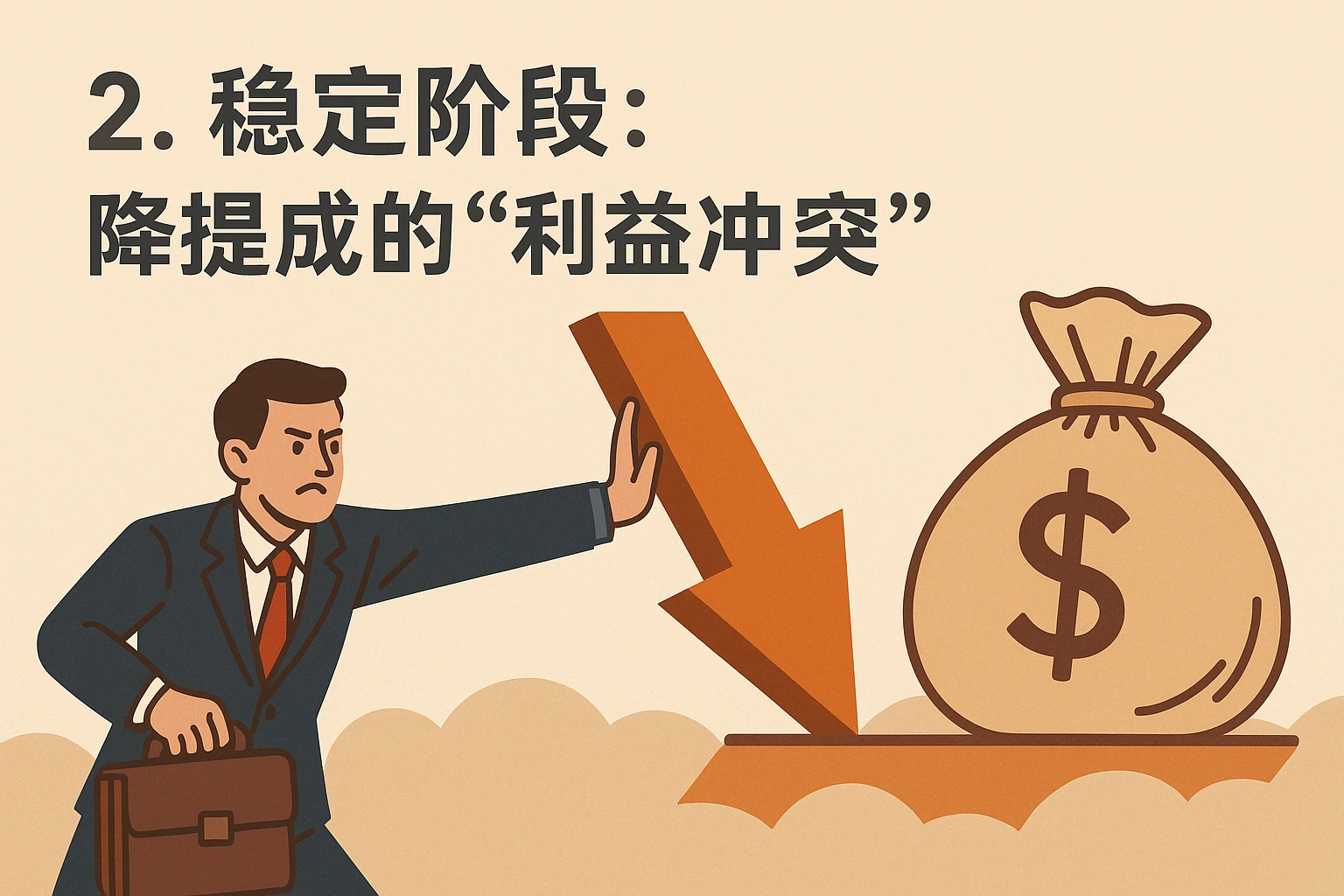 2. 稳定阶段：降提成的“利益冲突”