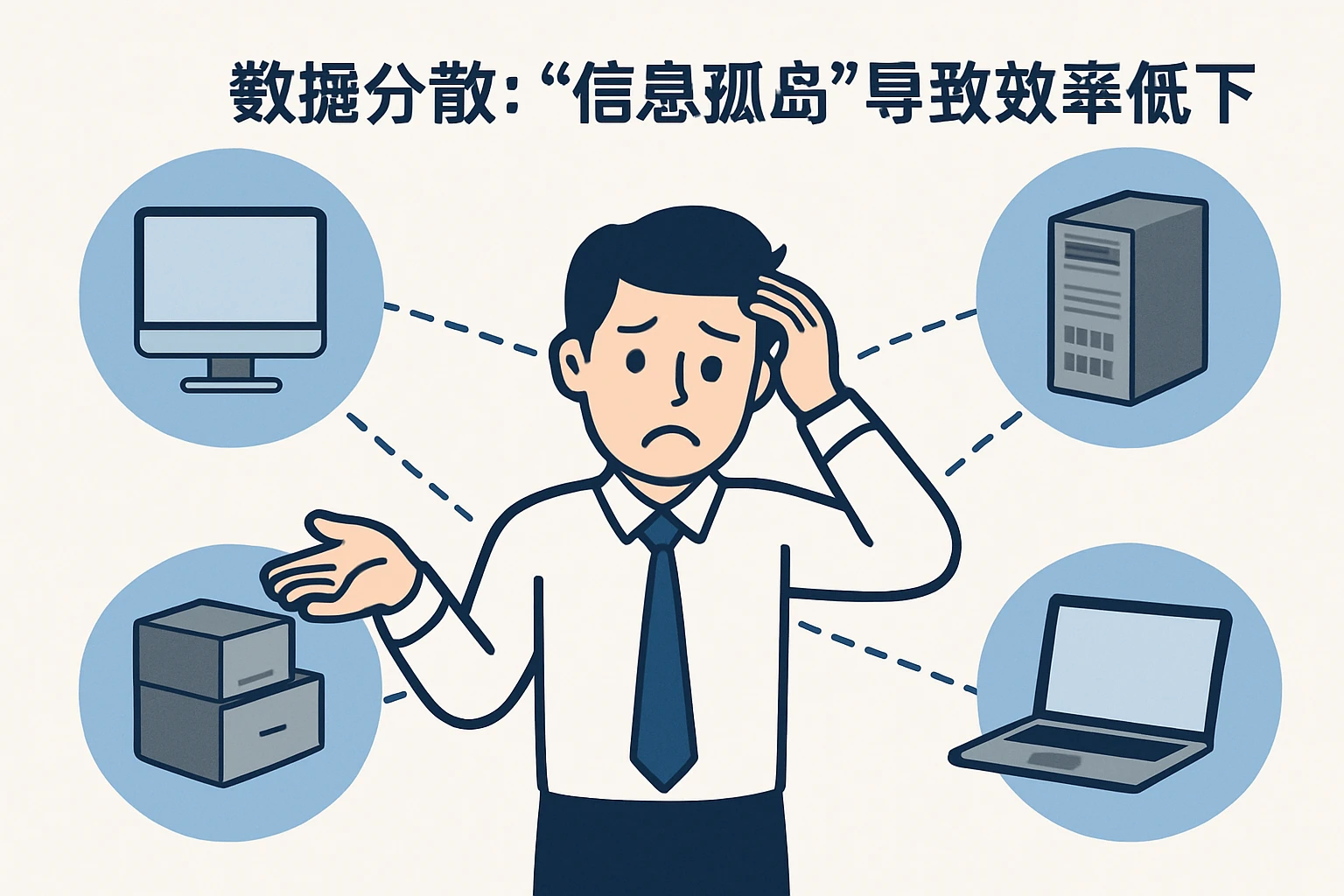 2. 数据分散:“信息孤岛”导致效率低下
