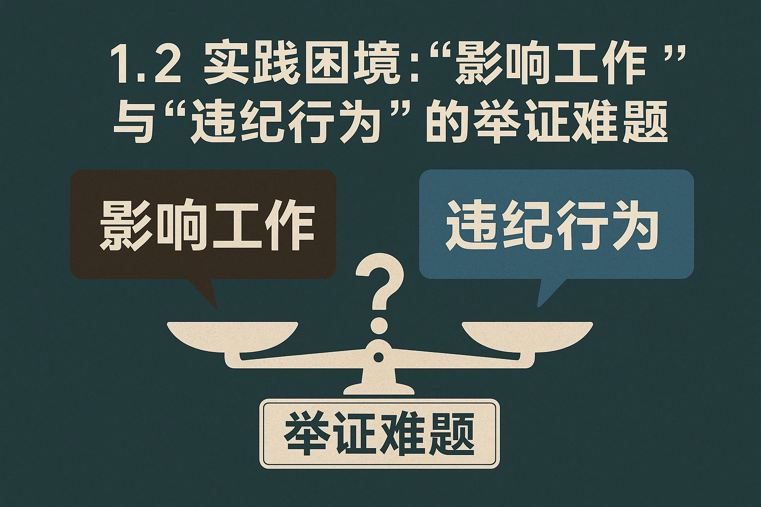 1.2 实践困境:“影响工作”与“违纪行为”的举证难题