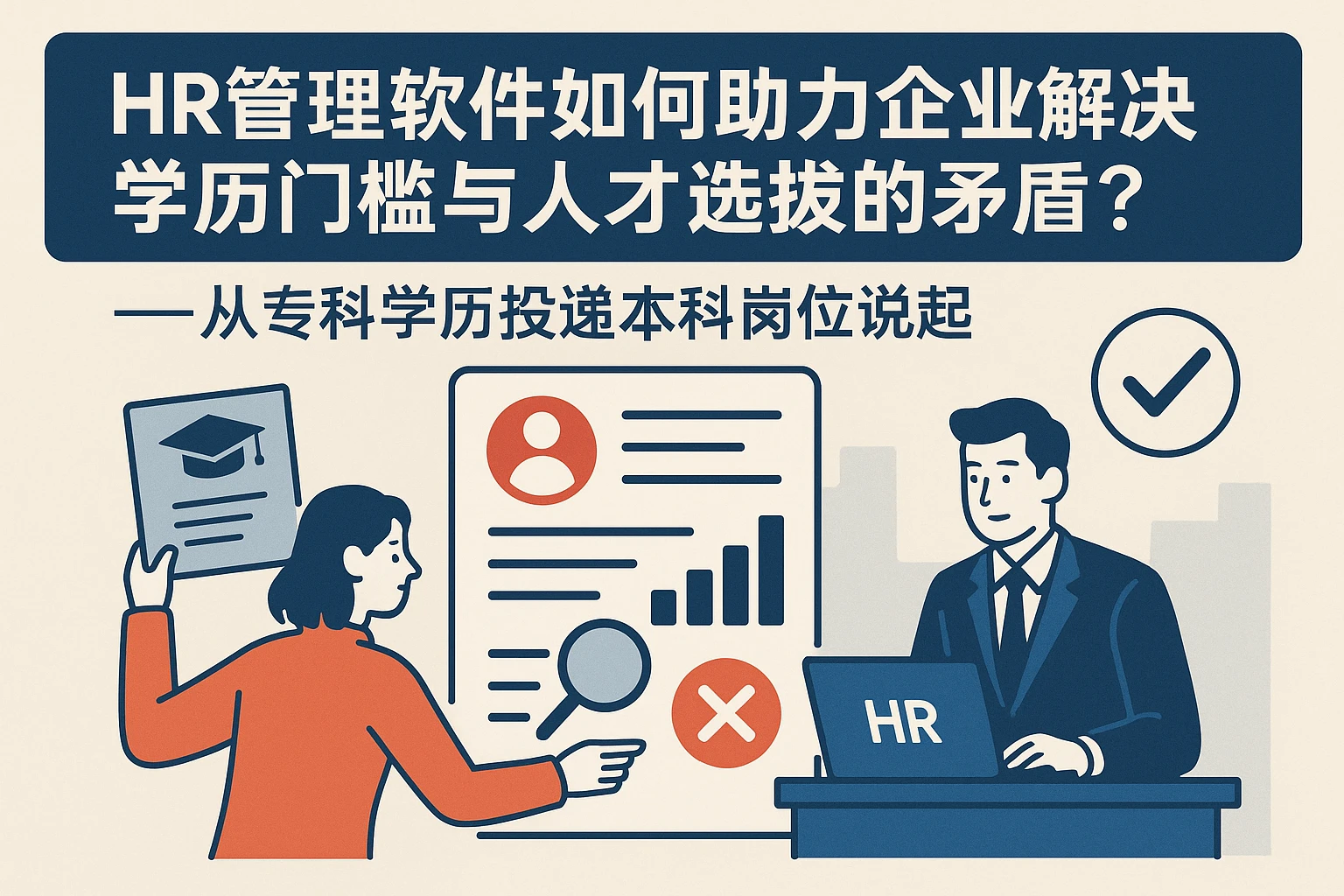 HR管理软件如何助力企业解决学历门槛与人才选拔的矛盾？——从专科学历投递本科岗位说起