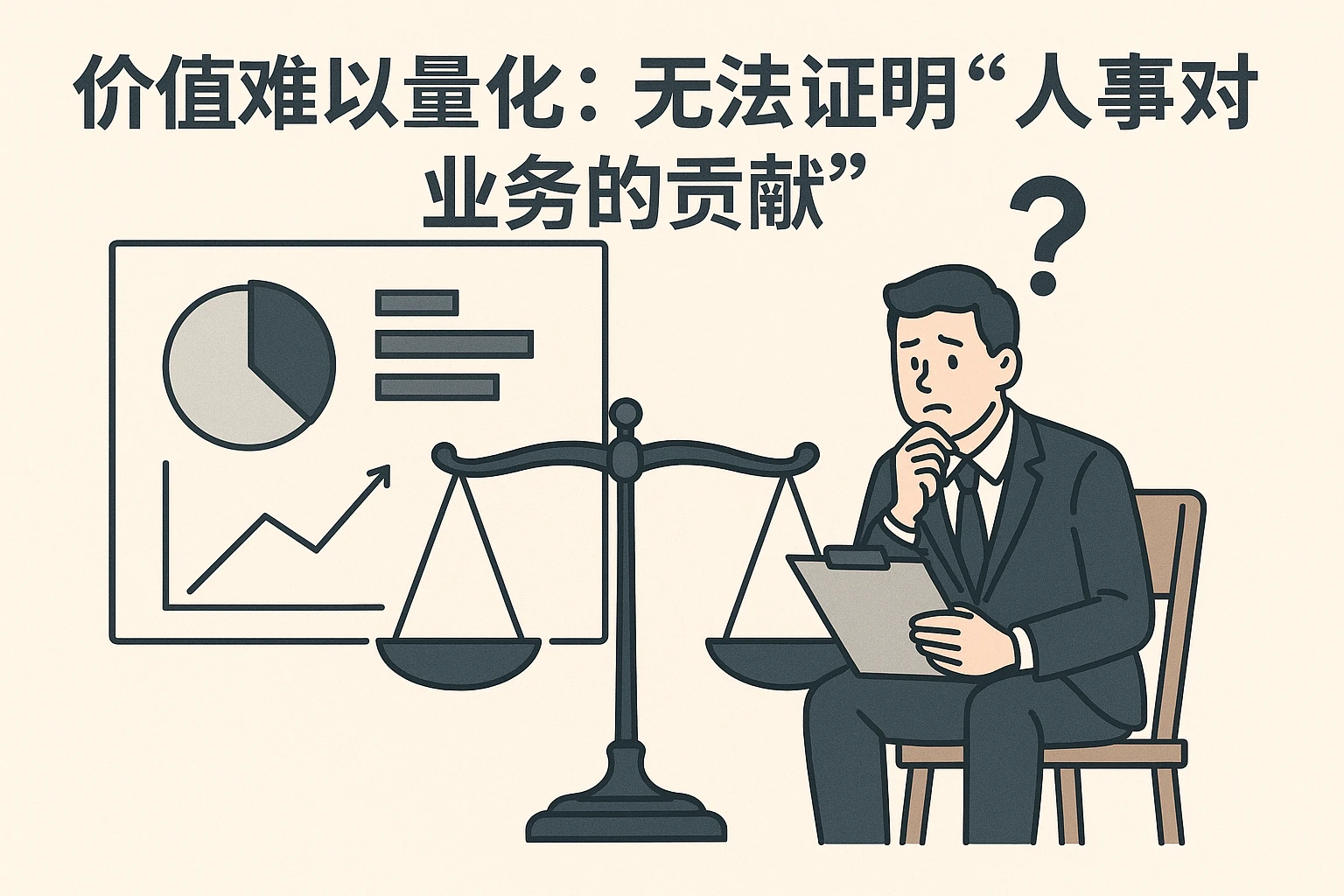 2. 价值难以量化：无法证明“人事对业务的贡献”