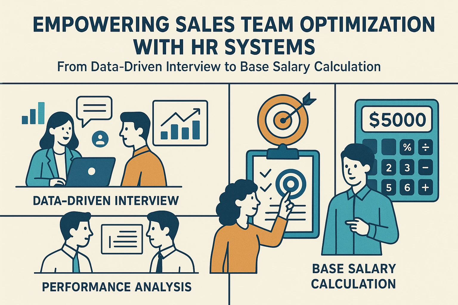 用人力资源系统赋能销售团队优化：从数据驱动面谈到底薪核算的全流程解决方案