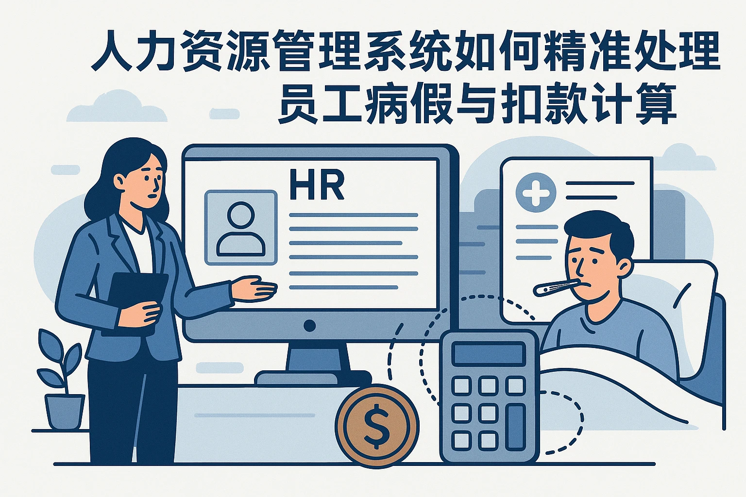 人力资源管理系统如何精准处理员工病假与扣款计算