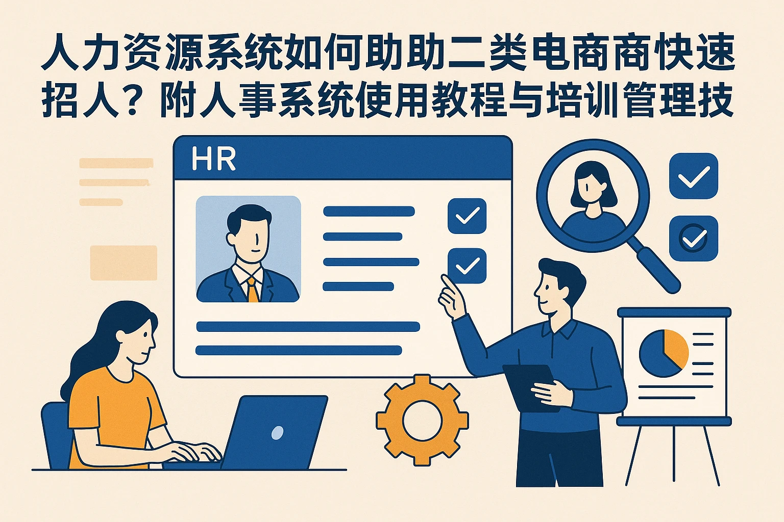 人力资源系统如何助力二类电商快速招人?附人事系统使用教程与培训管理技巧