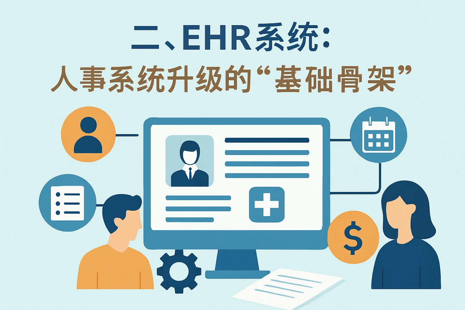 二、EHR系统：人事系统升级的“基础骨架”
