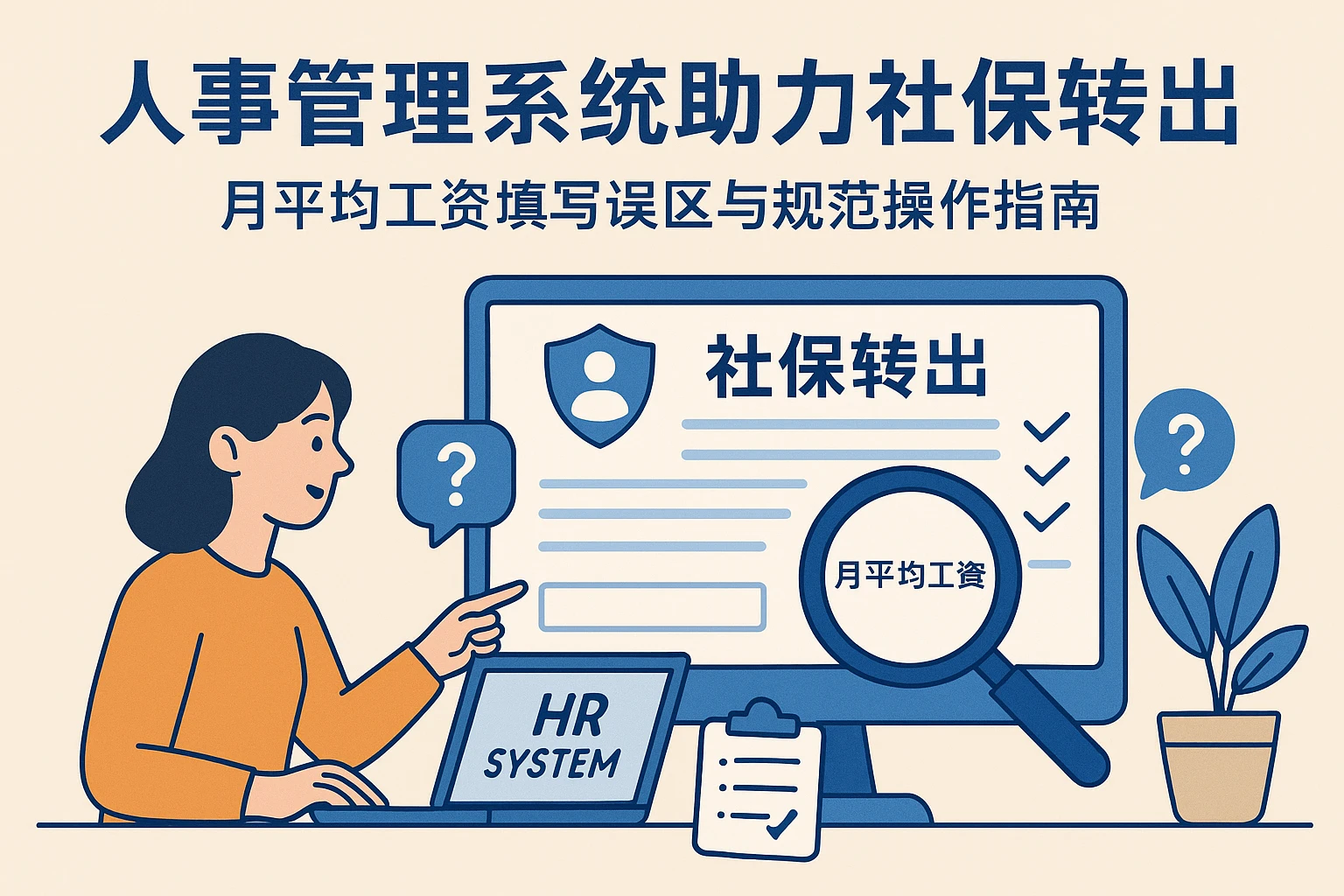 人事管理系统助力社保转出:月平均工资填写误区与规范操作指南