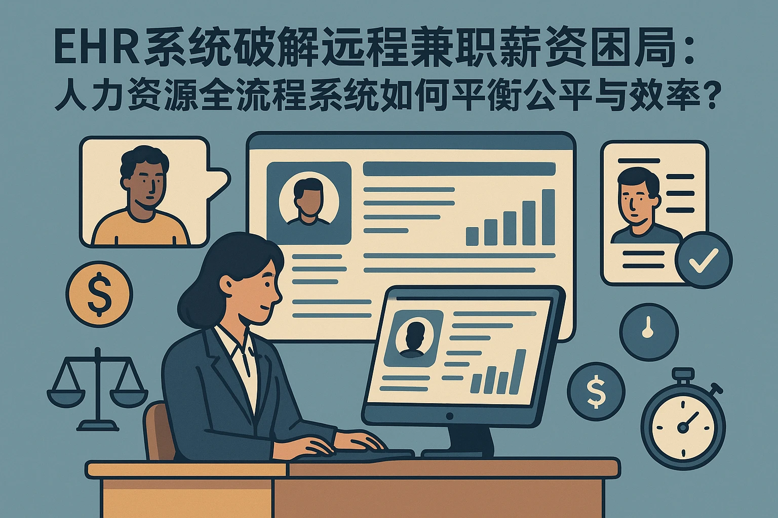 用EHR系统破解远程兼职薪资困局:人力资源全流程系统如何平衡公平与效率?