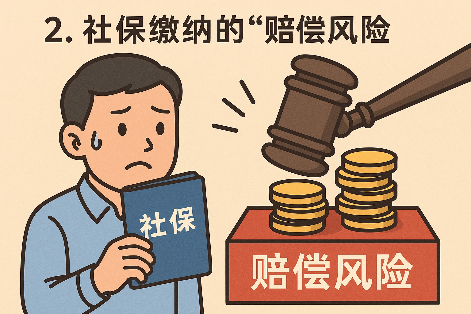 2. 社保缴纳的“赔偿风险”