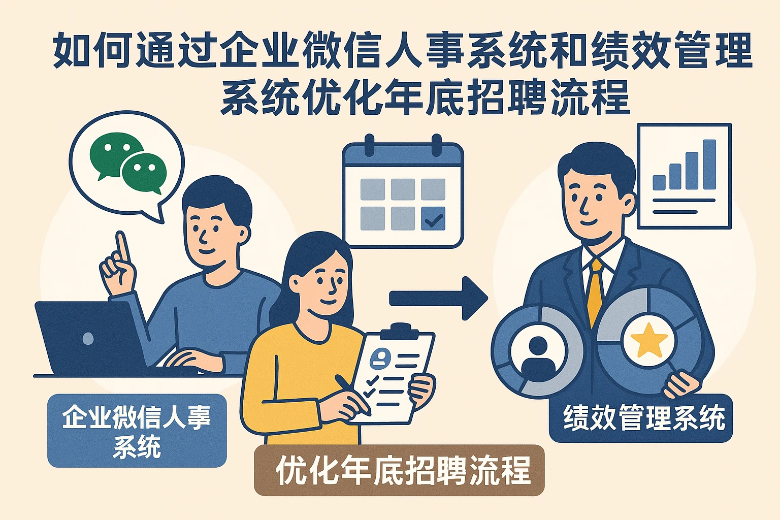 人力资源系统如何通过企业微信人事系统和绩效管理系统优化年底招聘流程