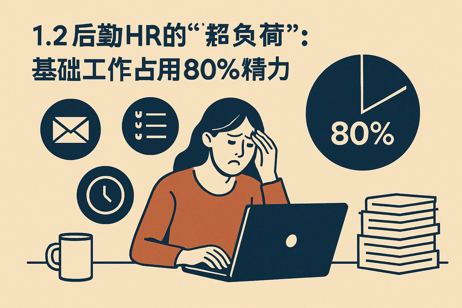 1.2 后勤HR的“超负荷”：基础工作占用80%精力