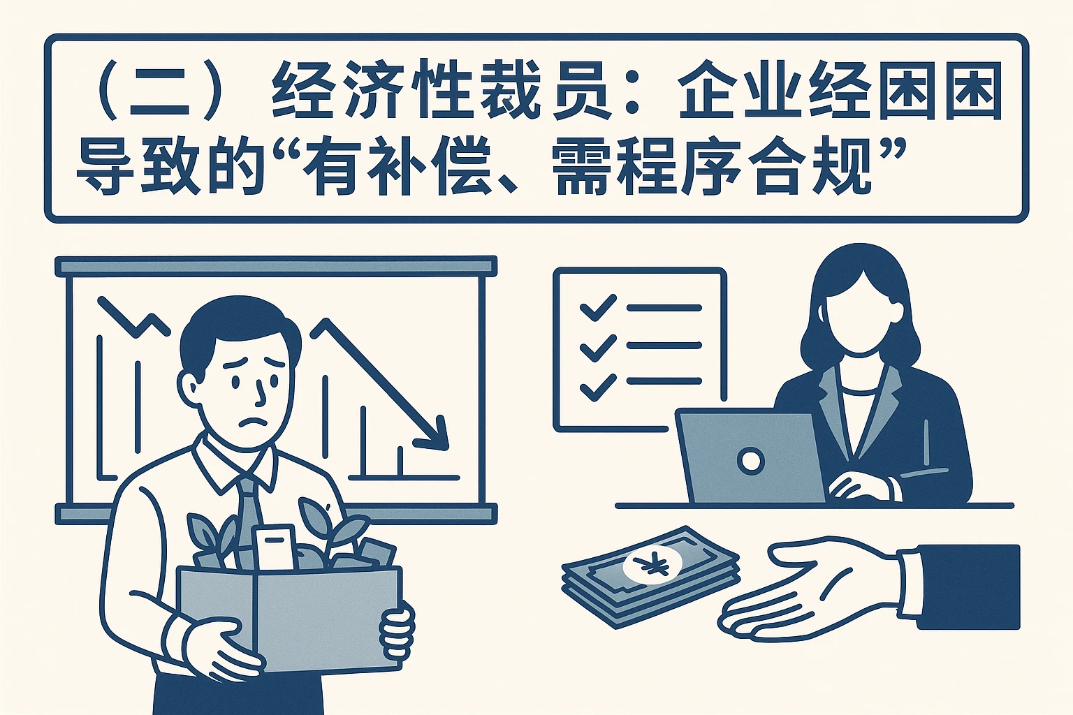 (二)经济性裁员:企业经营困难导致的“有补偿、需程序合规”