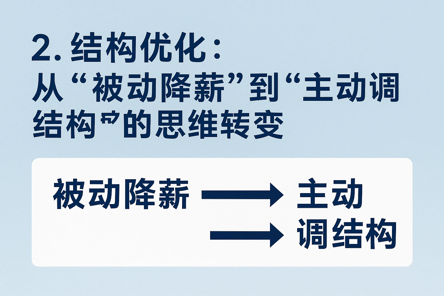 2. 结构优化：从“被动降薪”到“主动调结构”的思维转变