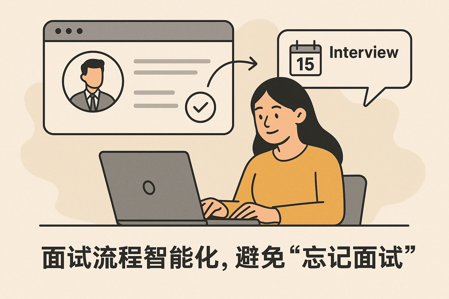 2. 面试流程智能化,避免“忘记面试”