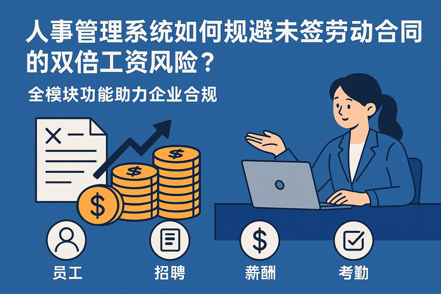 人事管理系统如何规避未签劳动合同的双倍工资风险？全模块功能助力企业合规