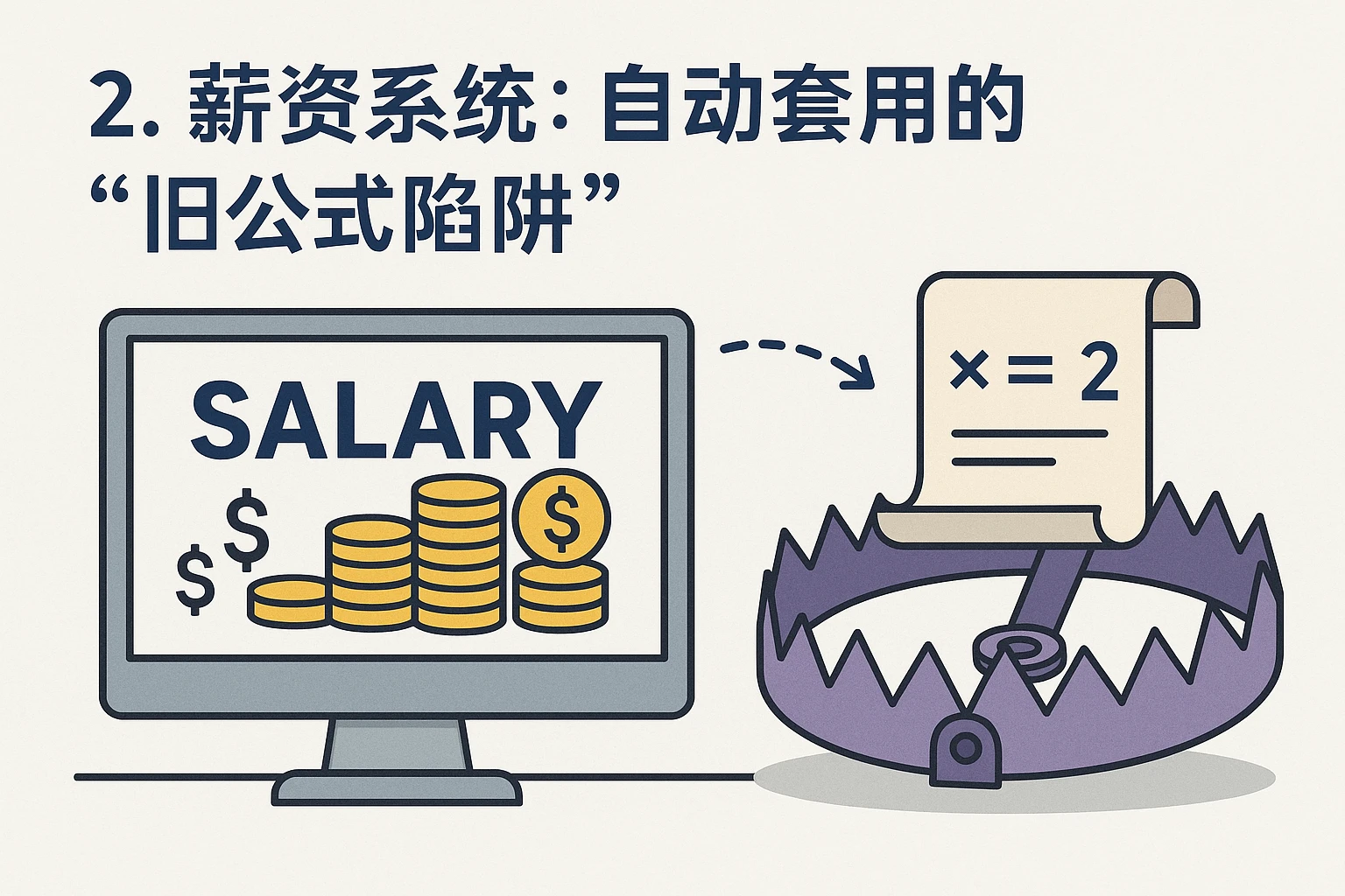 2. 薪资系统：自动套用的“旧公式陷阱”