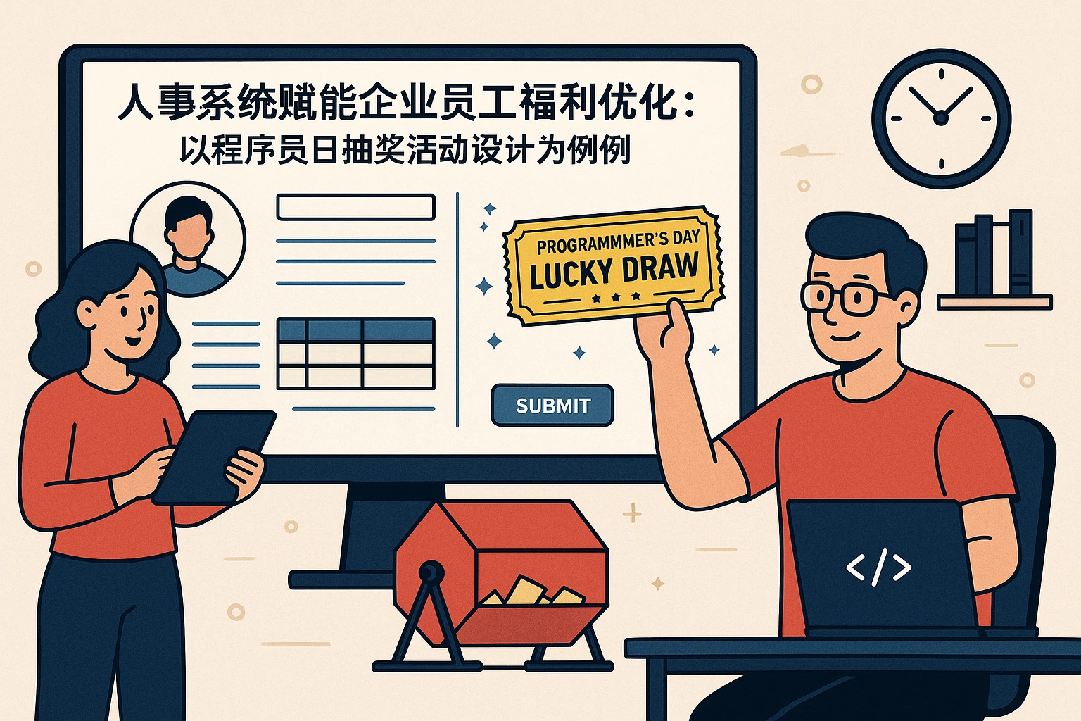 人事系统赋能企业员工福利优化:以程序员日抽奖活动设计为例