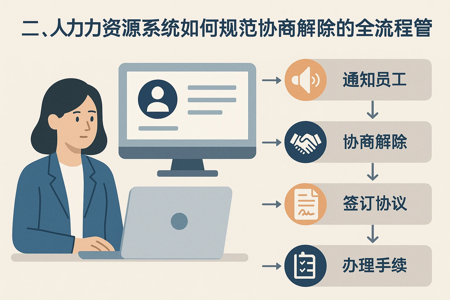 二、人力资源系统如何规范协商解除的全流程管理