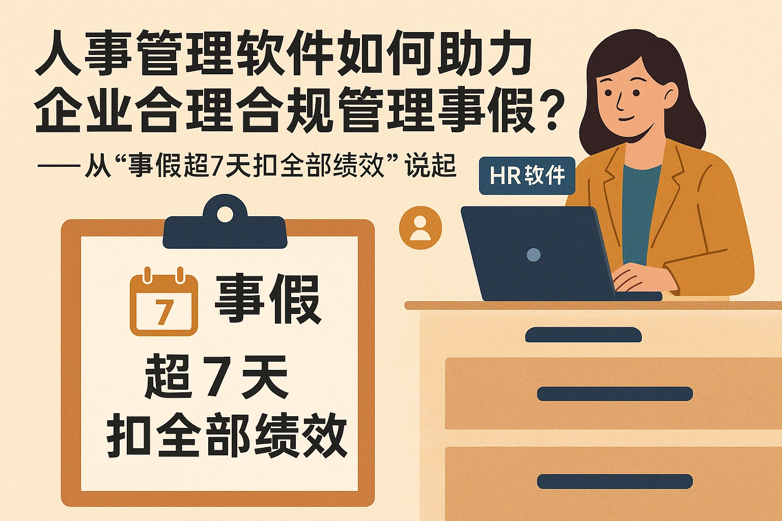 人事管理软件如何助力企业合理合规管理事假？——从“事假超7天扣全部绩效”说起