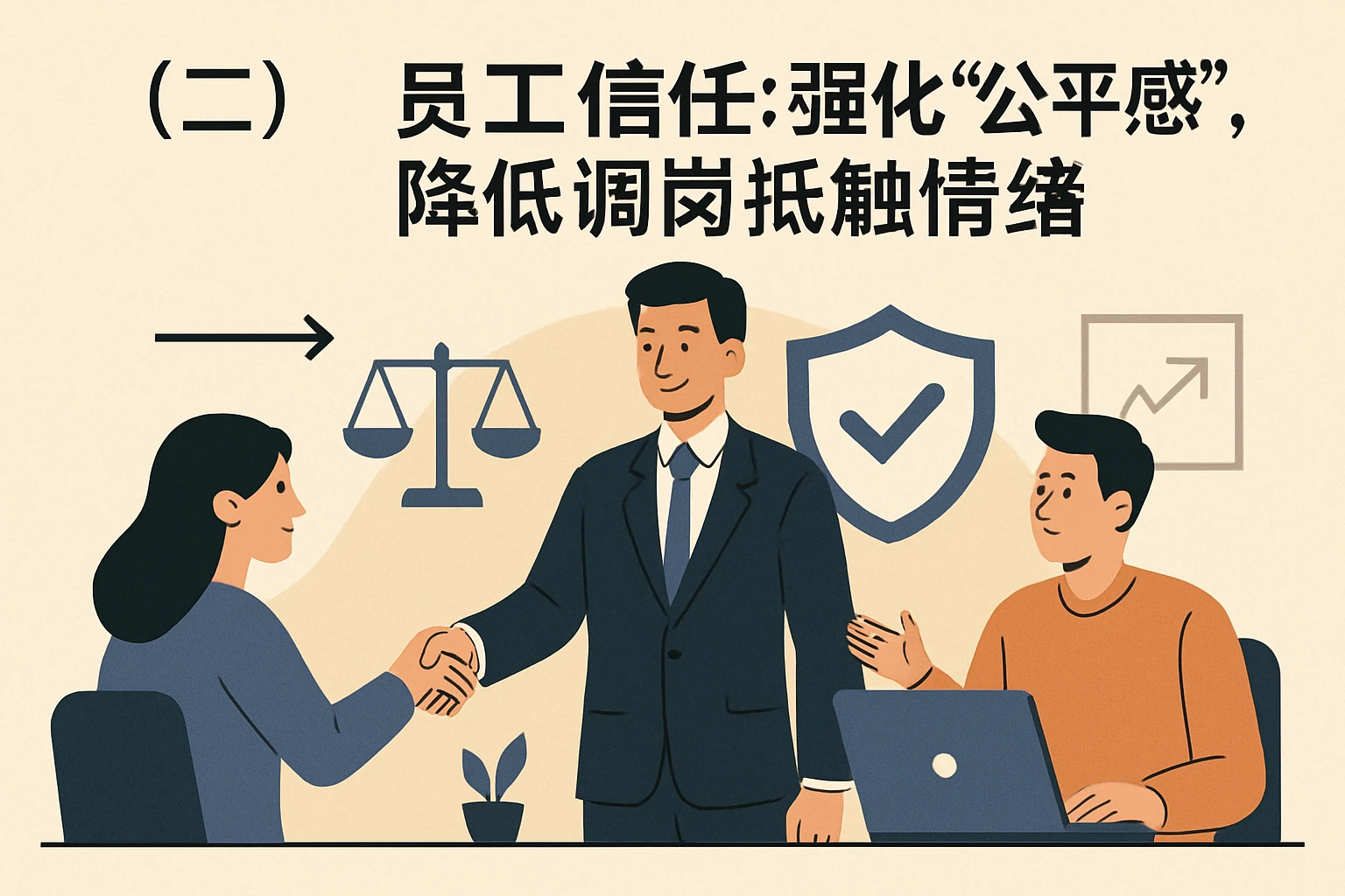 (二)员工信任:强化“公平感”,降低调岗抵触情绪